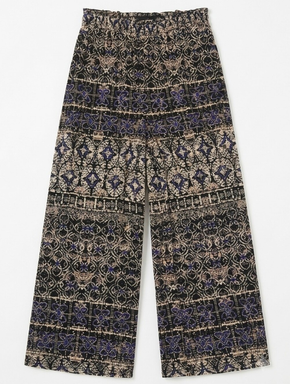 Angie Boho Flowy Striped Wide Leg Palazzo Pants LARGE